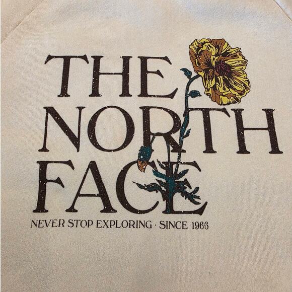 The North Face Women's Flower Crewneck Sweatshirt SZ Medium - Picture 3 of 7